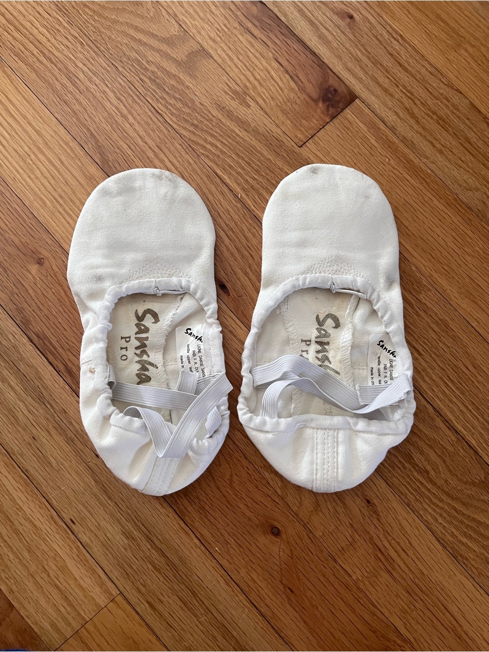 Sansha Pro White Canvas Ballet Shoes